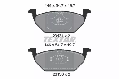 TEXTAR Brake Pad Set, disc brake (2313001)
