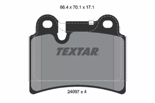 TEXTAR Brake Pad Set, disc brake (2409701)