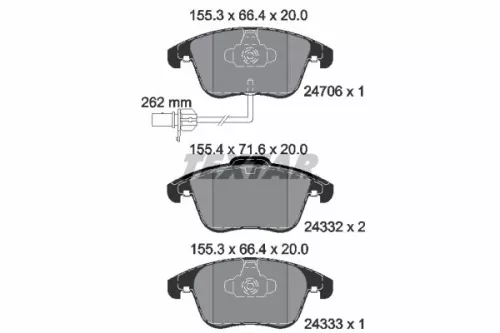TEXTAR Brake Pad Set, disc brake (2470601)