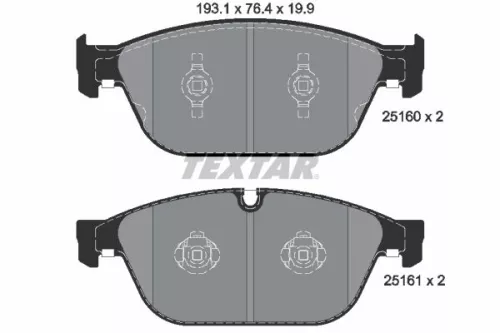 TEXTAR Brake Pad Set, disc brake (2516002)