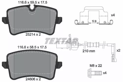 TEXTAR Brake Pad Set, disc brake (2521402)