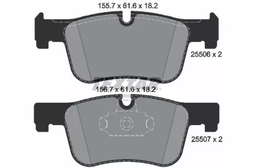 TEXTAR Brake Pad Set, disc brake (2550601)