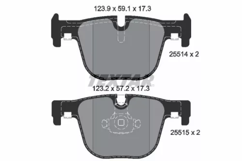 TEXTAR Brake Pad Set, disc brake (2551401)