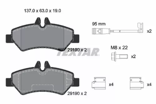 TEXTAR Brake Pad Set, disc brake (2919001)