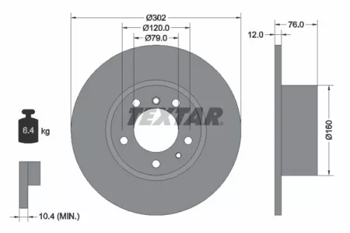 TEXTAR Brake Disc (92042103)