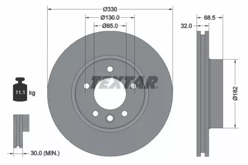 TEXTAR Brake Disc (92121605)
