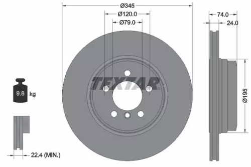 TEXTAR Brake Disc (92155005)