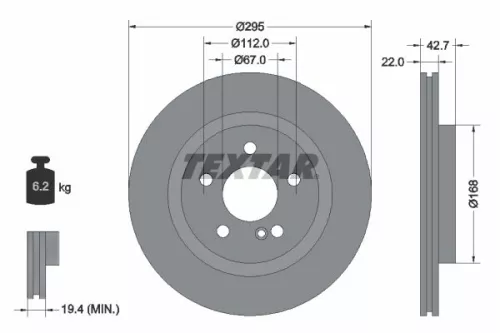TEXTAR Brake Disc (92286903)