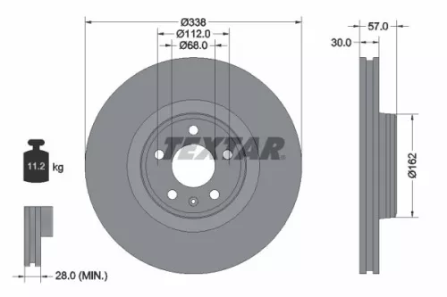 TEXTAR Brake Disc (92282605)