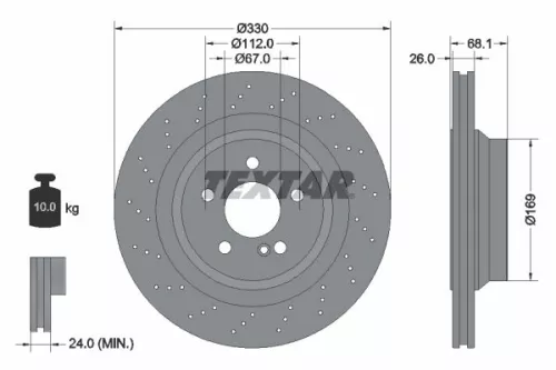 TEXTAR Brake Disc (92289603)