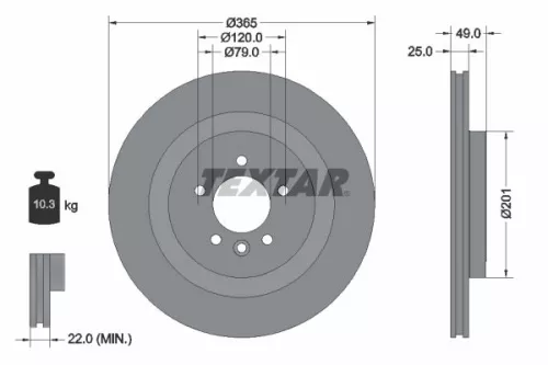 TEXTAR Brake Disc (92293003)