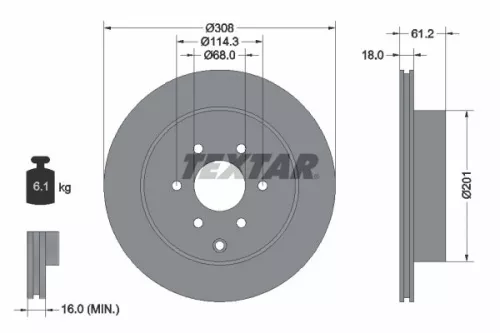 TEXTAR Brake Disc (92296403)