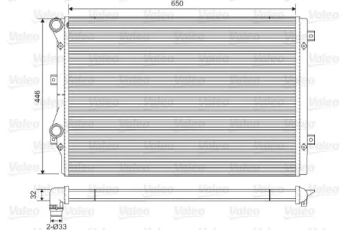 VALEO Radiator, engine cooling (734413)