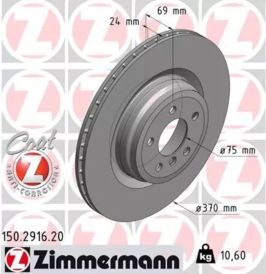 ZIMMERMANN Brake Disc (150.2916.20)