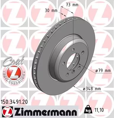 ZIMMERMANN Brake Disc (150.3491.20)