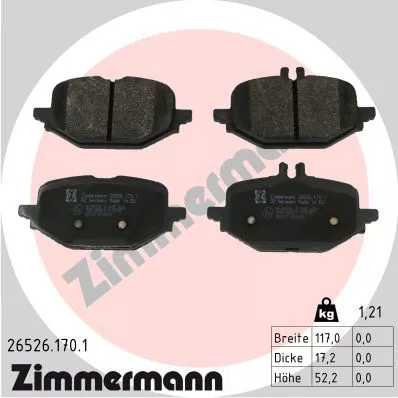 ZIMMERMANN Brake Pad Set, disc brake (26526.170.1)