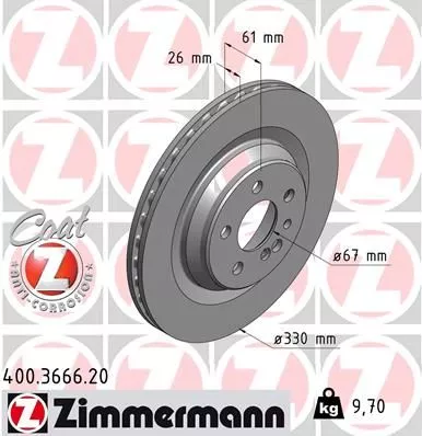 ZIMMERMANN Brake Disc (400.3666.20)