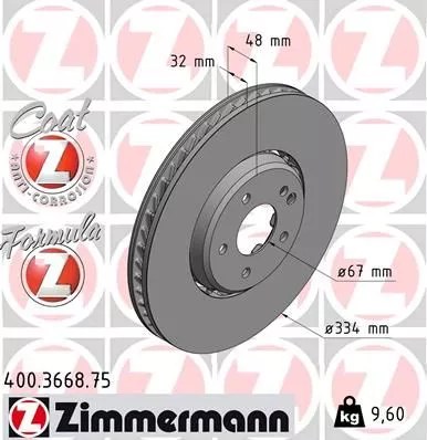 ZIMMERMANN Brake Disc (400.3668.75)