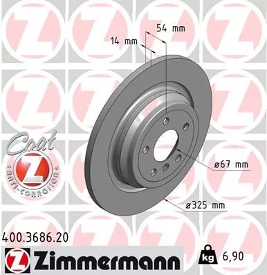 ZIMMERMANN Brake Disc (400.3686.20)