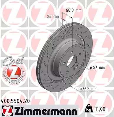 ZIMMERMANN Brake Disc (400.5504.20)