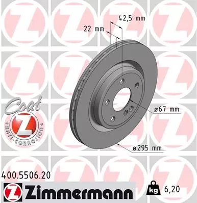 ZIMMERMANN Brake Disc (400.5506.20)