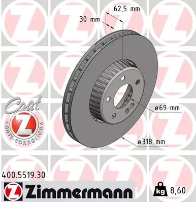 ZIMMERMANN Brake Disc (400.5519.30)