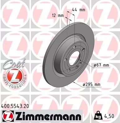 ZIMMERMANN Brake Disc (400.5543.20)