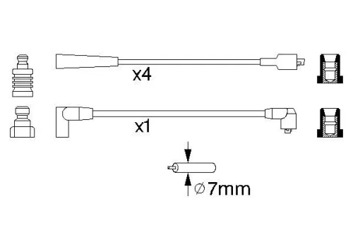 BOSCH Ignition Cable Kit (0986356798)