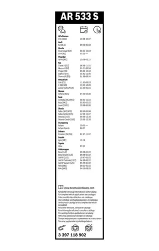 BOSCH Wiper Blade (3397118902)