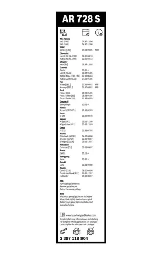 BOSCH Wiper Blade (3397118904)