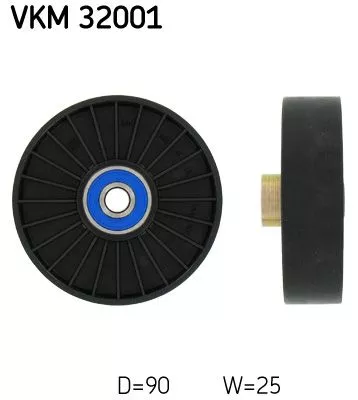 Deflection/Guide Pulley, V-ribbed belt