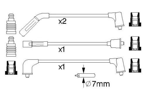 BOSCH Ignition Cable Kit (0986356988)
