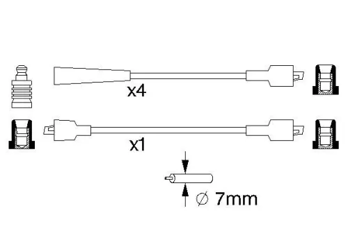 BOSCH Ignition Cable Kit (0986357117)