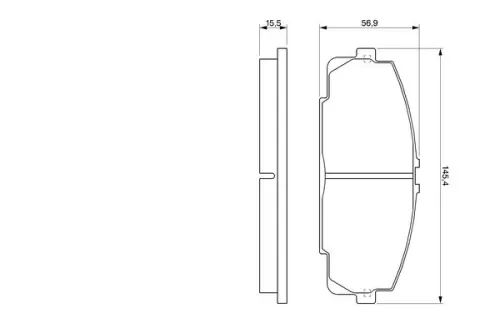 BOSCH Brake Pad Set, disc brake (0986424319)