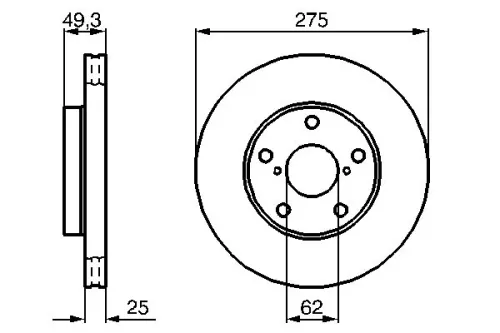 BOSCH Brake Disc (0986479111)