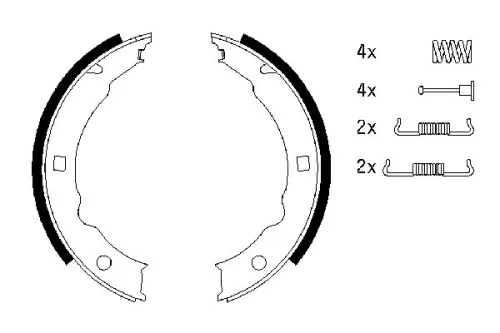BOSCH Brake Shoe Set, parking brake (0986487579)