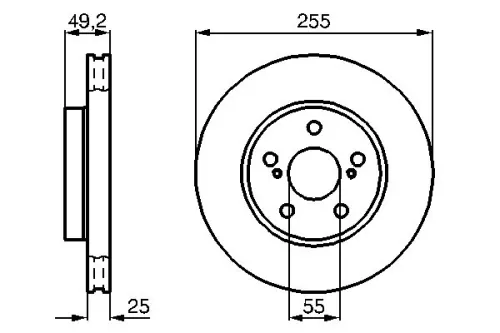 BOSCH Brake Disc (0986478584)
