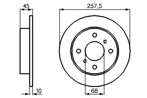 BOSCH Brake Disc (0986478564)