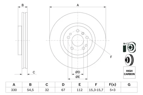 BOSCH Brake Disc (0986479269)