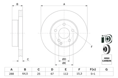 BOSCH Brake Disc (0986479406)