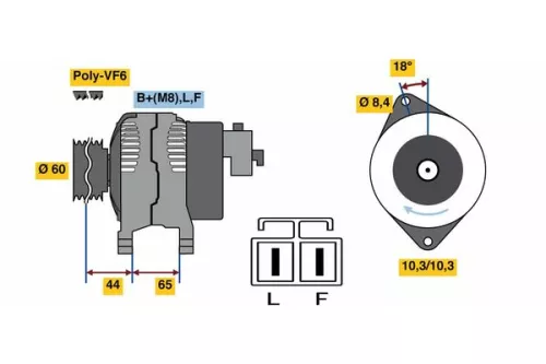 BOSCH Alternator (0986048301)