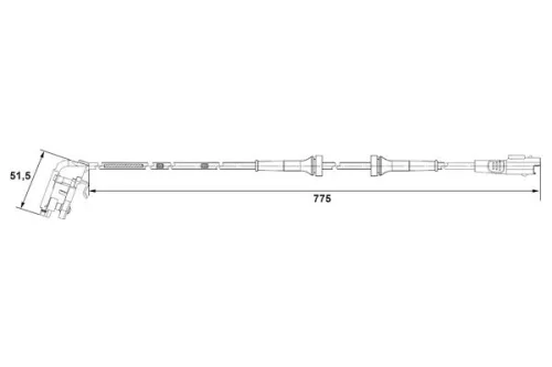 BOSCH Sensor, wheel speed (0265007779)