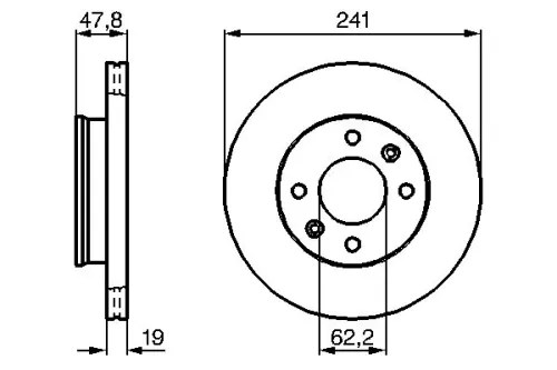 BOSCH Brake Disc (0986479206)