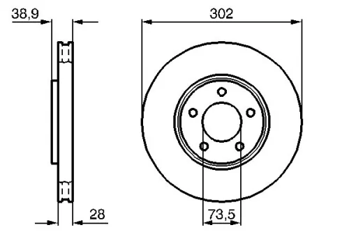 BOSCH Brake Disc (0986479117)
