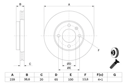 BOSCH Brake Disc (0986478017)