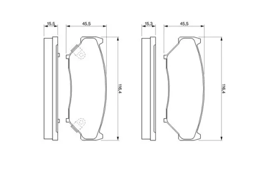 BOSCH Brake Pad Set, disc brake (0986424251)