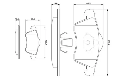 BOSCH Brake Pad Set, disc brake (0986494008)