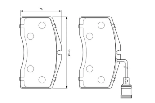 BOSCH Brake Pad Set, disc brake (0986424664)