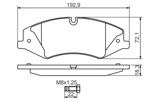BOSCH Brake Pad Set, disc brake (0986494408)