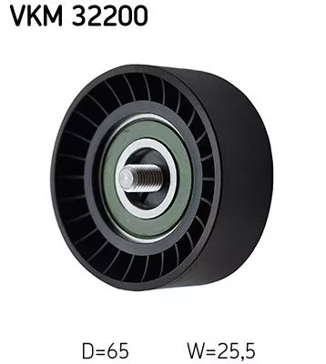 SKF Deflection/Guide Pulley, V-ribbed belt (VKM32200)
